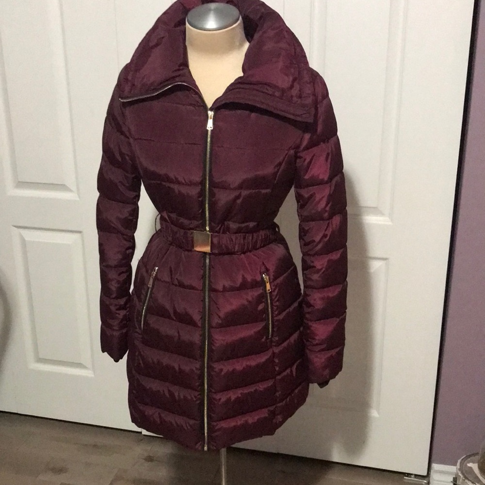 Long Belted Puffer Coat